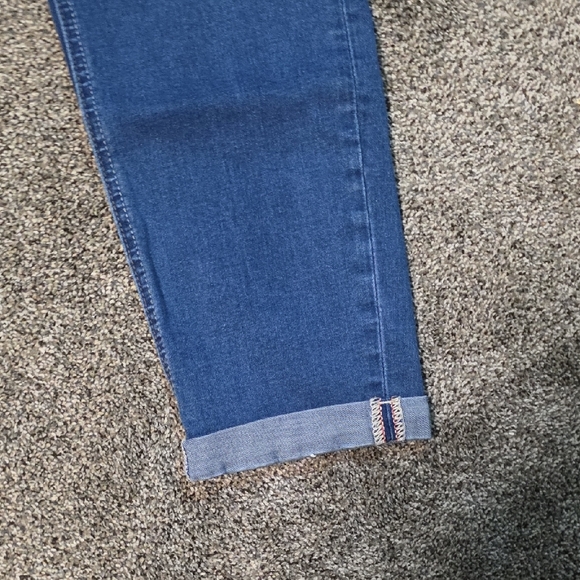Wax Jean Distressed Cropped Jeans in Blue - Picture 5 of 6